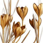 Люстра золотого цвета в виде цветков крокуса Hanging Flowers варинант исполнения - 1 | Loft Concept в Ижевске