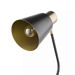 Настольная лампа с наклонным корпусом и подвижным плафоном в сочетании золотистого и чёрного цвета Work Surface Light варинант исполнения - 4 | Loft Concept в Ижевске