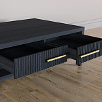 Кофейный стол Primo с двумя ящиками Черный дуб варинант исполнения - 7 | Loft Concept в Ижевске