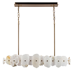 Подвесной светильник с фигурными элементами из белого алебастра Cryptocrystalline Stone варинант исполнения - 1 | Loft Concept в Ижевске