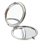 Зеркало карманное двухстороннее круглое из натурального камня Серафинит в подарочной упаковке Silver Stone Mirrors варинант исполнения - 2 | Loft Concept в Ижевске