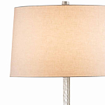 Торшер с тканевым абажуром на серебряном фактурном каркасе Thin Fakutra варинант исполнения - 1 | Loft Concept в Ижевске