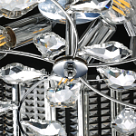 Люстра круглая на цепи цвета хром с прозрачными рельефными хрустальными пластинами Textured Glass Chandelier варинант исполнения - 9 | Loft Concept в Ижевске