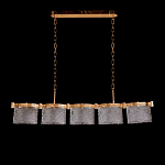 Люстра линейная с текстурными овальными абажурами Splendor Palace Style варинант исполнения - 2 | Loft Concept в Ижевске