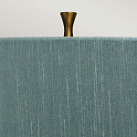 Настольная лампа с коническим дымчато-зелёным абажуром из искусственного шёлка Quintiesse варинант исполнения - 4 | Loft Concept в Ижевске