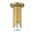 Потолочный светильник латунного цвета с цилиндрическим белым матовым плафоном Elstead Lighting варинант исполнения - 8 | Loft Concept в Ижевске