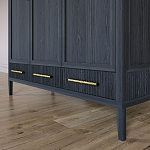 Большой Шкаф Primo Черный дуб с 3 дверьми и 3 выдвижными ящиками варинант исполнения - 6 | Loft Concept в Ижевске