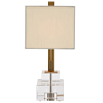 Настольная лампа прямоугольная на прозрачном основании Charm and Luxury варинант исполнения - 3 | Loft Concept в Ижевске