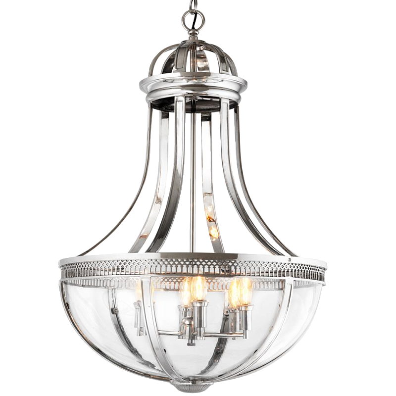 Люстра Lantern Capitol Hill L Nickel Никель Прозрачный (Transparent) в Ижевске | Loft Concept 