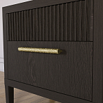 Прикроватная Тумбочка Primo с двумя ящиками Темный орех варинант исполнения - 3 | Loft Concept в Ижевске