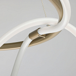 Люстра подвесная круглая золотого цвета с белыми изогнутыми световыми линиями Luke Lampco Tracer Lamp варинант исполнения - 7 | Loft Concept в Ижевске