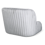 Барный стул со спинкой и подлокотниками на 4-х деревянных ножках Серый Велюр Ava Charm варинант исполнения - 3 | Loft Concept в Ижевске