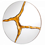 Зеркало кругле с декоративной золотой вставкой Golden Tree варинант исполнения - 1 | Loft Concept в Ижевске