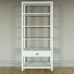 Стеллаж Elsa Dreams White со стеклянными полками и ящиком варинант исполнения - 4 | Loft Concept в Ижевске