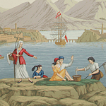 Обои ручная роспись Views of Italy Aurore варинант исполнения - 1 | Loft Concept в Ижевске