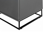 Шкаф-витрина цвета графит с полками и стеклянной дверью Strict Lines варинант исполнения - 5 | Loft Concept в Ижевске