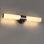 Бра с вытянутым цилиндрическим плафоном из белого алебастра на круглом основании Темная Латунь Cryptocrystalline Stone варинант исполнения - 2 | Loft Concept в Ижевске