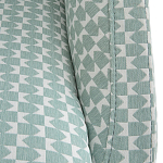 Кресло светло-бирюзовое с принтом Pauley Light Turquoise Armchair варинант исполнения - 5 | Loft Concept в Ижевске