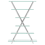 Стеллаж со стеклянными полками на стальном каркасе X-ray варинант исполнения - 2 | Loft Concept в Ижевске