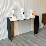 Консоль прямоугольная с основанием чёрного и золотого цвета Wrap варинант исполнения - 2 | Loft Concept в Ижевске