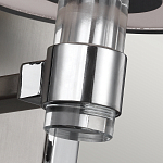 Бра цвета хром с белым цилиндрическим стеклянным плафоном Feiss варинант исполнения - 4 | Loft Concept в Ижевске