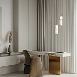 Подвесной светильник с цилиндрическим плафоном из белого алебастра Cryptocrystalline Stone варинант исполнения - 9 | Loft Concept в Ижевске