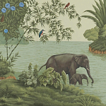 Обои ручная роспись River Scenes of Bengal Verdoyant варинант исполнения - 1 | Loft Concept в Ижевске