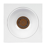 Встраиваемый спот светодиодный квадаратный белого цвета с круглым углублением Ombra Lux  варинант исполнения - 2 | Loft Concept в Ижевске