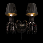 Бра с двумя черными абажурами и декоративными подвесками Lustre Reverie варинант исполнения - 1 | Loft Concept в Ижевске