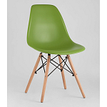 Пластиковый стул на ножках из массива бука Eames Green варинант исполнения - 1 | Loft Concept в Ижевске