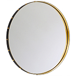 Зеркало овальное в металлической раме с кожаной отделкой Loft in Reflection варинант исполнения - 2 | Loft Concept в Ижевске