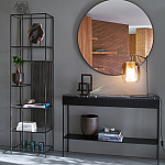 Стеллаж из металла и стекла Menzie Black Stripes Metal Rack варинант исполнения - 7 | Loft Concept в Ижевске