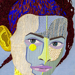 Картина с вышивкой Портрет wall panel People with the yellow ear 2 варинант исполнения - 1 | Loft Concept в Ижевске