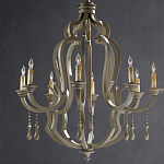 Люстра деревянная с подвесками Gray Curved Profile варинант исполнения - 2 | Loft Concept в Ижевске