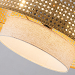 Подвесной светильник с декоративным поясом из плетеного бамбука Biuloggicu варинант исполнения - 6 | Loft Concept в Ижевске