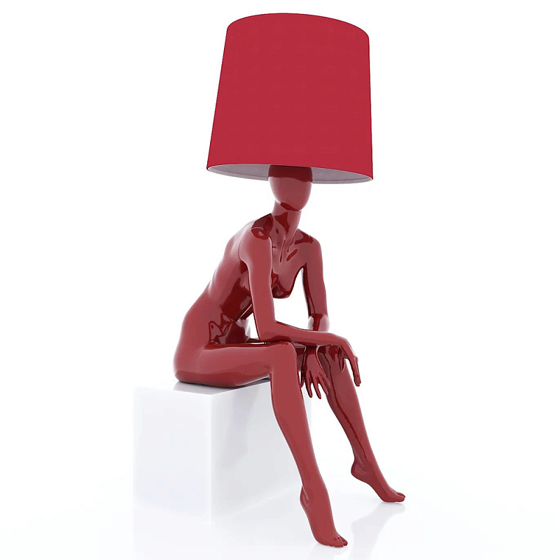 Лампа MANNEQUIN LAMP с абажуром девушка на кресле Глянцевый черный Черный матовый Глянцевый белый Белый матовый Серый Золотой Красный Шампань в Ижевске | Loft Concept 