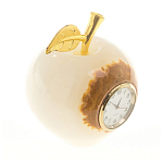 Часы настольные в виде яблока из натурального камня Оникс Stone Clock варинант исполнения - 6 | Loft Concept в Ижевске