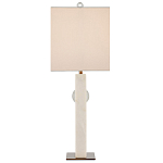 Настольная лампа из мрамора с тканевым прямоугольным абажуром Eternity варинант исполнения - 4 | Loft Concept в Ижевске