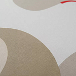 Подушка декоративная хлопковая бежевого цвета с абстрактным принтом Elysian Flow Sand варинант исполнения - 3 | Loft Concept в Ижевске