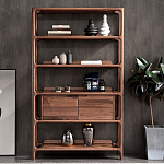 Стеллаж в гостиную для книг Moon Walnut Furniture варинант исполнения - 5 | Loft Concept в Ижевске
