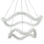Двухъярусная кольцевая люстра с хрустальным декором Gilbertine Crystal Wavy Ring Chandelier варинант исполнения - 1 | Loft Concept в Ижевске