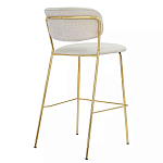 Стул барный широкой полукруглой спинкой на золотистых ножках Chair Smooth Shapes варинант исполнения - 3 | Loft Concept в Ижевске