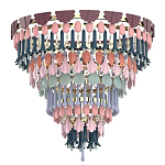 Люстра круглая с декором из разноцветных элементов в виде листьев Changing Seasons варинант исполнения - 1 | Loft Concept в Ижевске