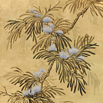Обои ручная роспись Silk Tree Original colourway on Gold Bullion gilded paper варинант исполнения - 2 | Loft Concept в Ижевске