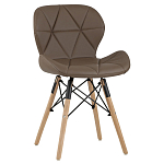 Стул с коричневым сиденьем из экокожи JEROEN варинант исполнения - 1 | Loft Concept в Ижевске