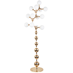 Торшер с плафонами из стеклянных шаров Pearls Suspension Gold Floor Lamp варинант исполнения - 1 | Loft Concept в Ижевске