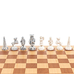 Шахматы Северные народы в ларце из натурального бука Decorative Thematic Chess варинант исполнения - 4 | Loft Concept в Ижевске