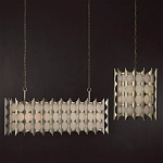 Подвесной светильник в форме цилиндра с фактурным серебряным каркасом и тканевым абажуром Silver Honeycomb варинант исполнения - 3 | Loft Concept в Ижевске