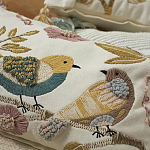Чехол на подушку с кисточками и вышивкой птиц Ethnic mix Birds Rect варинант исполнения - 7 | Loft Concept в Ижевске