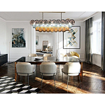 Люстра овальная с каскадом из разноцветных круглых подвесов Key Lustar варинант исполнения - 2 | Loft Concept в Ижевске